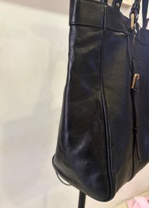 beanpole Black Leather Tote Bag