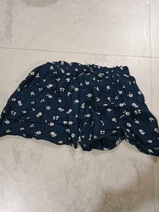 Floral Print Navy Blue Shorts for 11,12 year