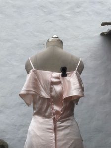 Elegant Pink Off-Shoulder Gown