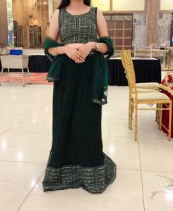 Embroidered Mehendi Lehenga Choli