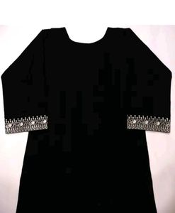 Elegant Black Kurta with Silver Embroidery