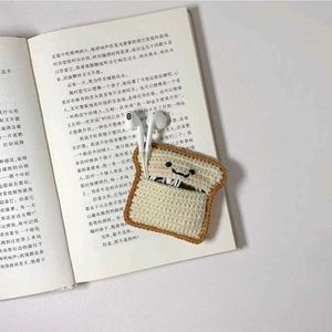 Cute Toast Crochet Earphone Holder
