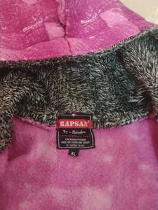 Pink Printed Zip-Up Hoodie