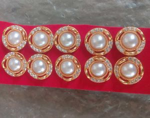 Elegant Pearl & Diamond Stud Earrings per piece rs