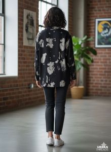 Abstract Print Long Sleeve Shirt