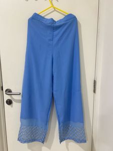 Pastel Blue Kurta set With palazzo &amp; Dupatta