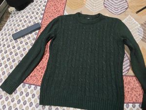 Green Knit Sweater 38-40 medium to large impo