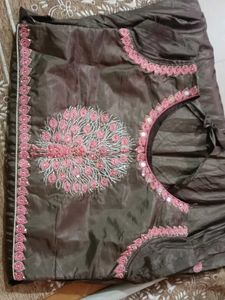Embroidered Silk gown