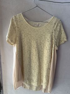 Elegant Lace Overlay Top