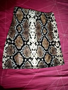 Sassy Style Snake Print Mini Skirt, featuring a hi
