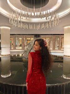 Sparkling Red Sequin Maxi Dress