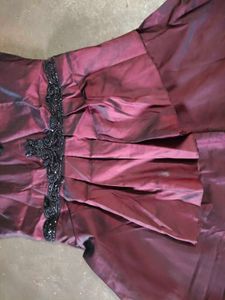 Elegant Burgundy Ethnic Gown