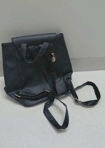 Stylish Black Flap Backpack