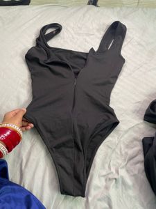 front Cutout Bodysuit Swimsuit
