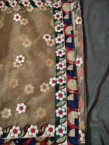 heavy golden dupatta