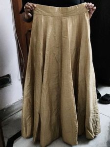 Elegant Golden Ethnic Skirt
