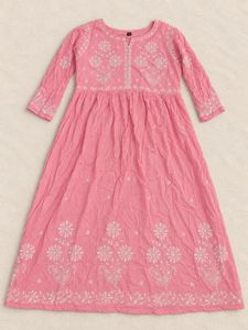 🌸Pink Embroidered Kurti Set🌸