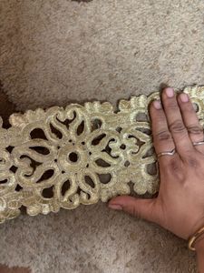 New Broad Gold Cut Work Lace Trim 3mtrs