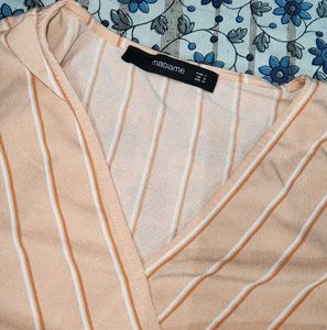 Madame Peach Striped Top