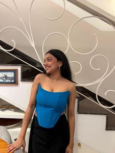 Vibrant Blue Corset Top