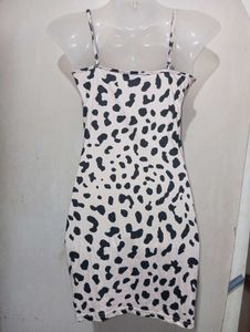 Dalmatian Print Mini Dress