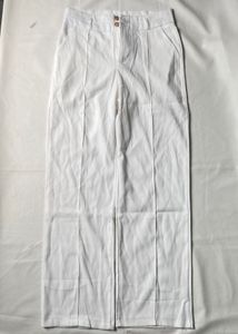 Women's White Wide-Leg Pants