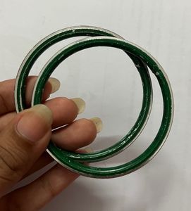 Green Metal Bangles