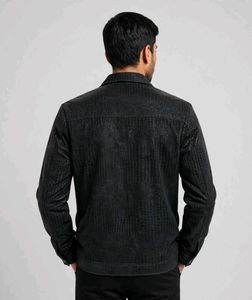 Men Black Crocodile Embossed Leather Jacket | Prem