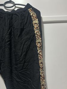 Embroidered Black Palazzos Waist- 30 Strechable