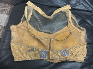 Embellished Beige Ethnic Blouse