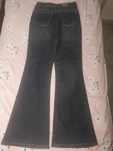 High waisted Flared Dark Wash Jeans