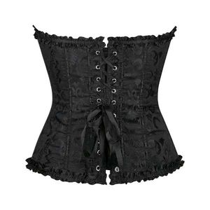 Black Motif Corset Top