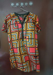 Stylish Geometric Print Kurta
