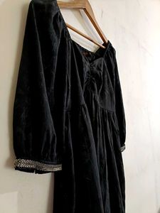 Chic Black Puff Sleeve Mini Dress(FIXED PRICE)