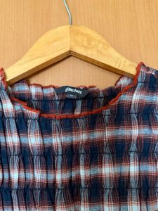 Chic Plaid Smocked Tank Top
