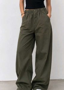 Olive Green Wide Leg Pants