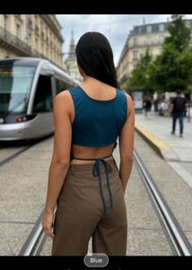 SHEIN Sleek Teal Sleeveless Top