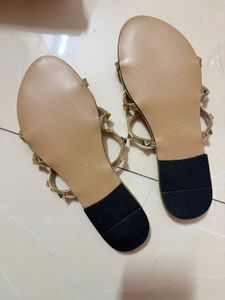 Valentino Garavani Studded Gold Sandals