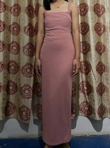 Pink Bodycon Maxi Dress