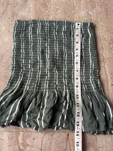Green Striped Skirt