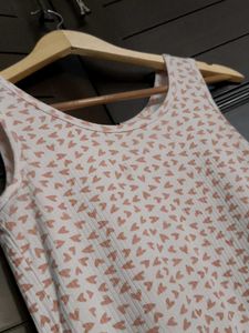 Cute Heart Print Sleeveless Tank Top