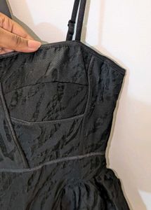 Vintage Black Textured Dress