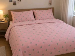 Pink Polka Dot Duvet Set