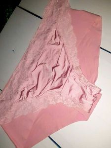 Pink Lace Thong and Seamless Brief Set 38-40