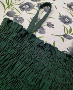 Smocked Green Top