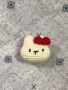 Crocheted Kawaii Kitty Hair Clip