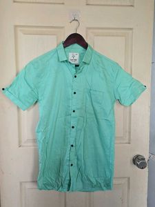 Men's Mint Green Short Sleeve Shirt