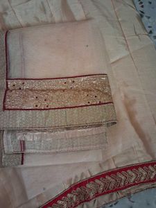 Elegant Beige Embroidered Lehenga Choli
