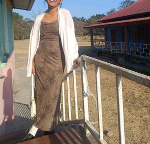 Brown Bodyhugging Dress