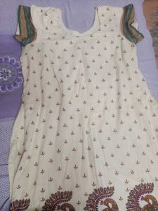 Cream Kurta with Paisley Print